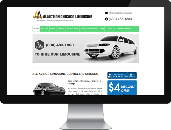 Allactionlimousine Website Before